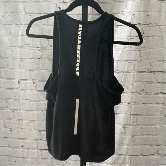 Under Armour Logo Back Black Cut Out Tank Size Small - Picture 2 of 3